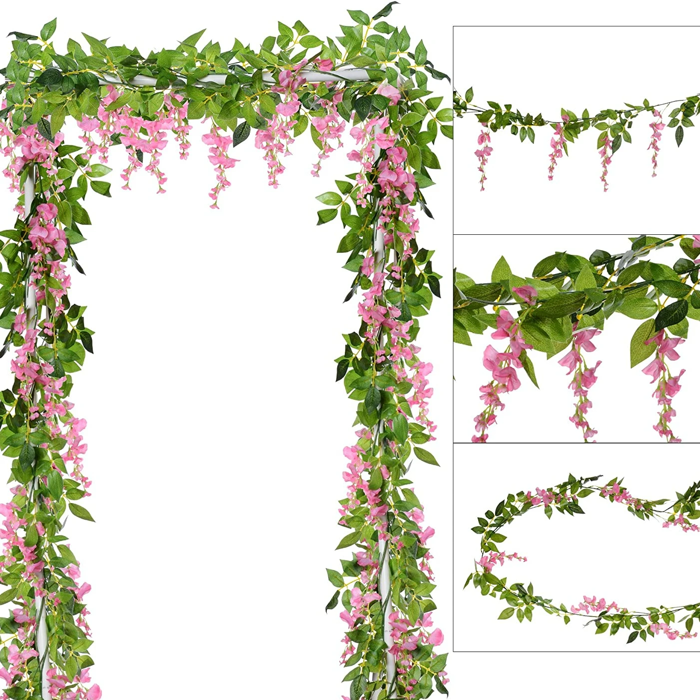 Bonsai Garden Decor - 1.8M Artificial Flowers Silk Artificial Wisteria