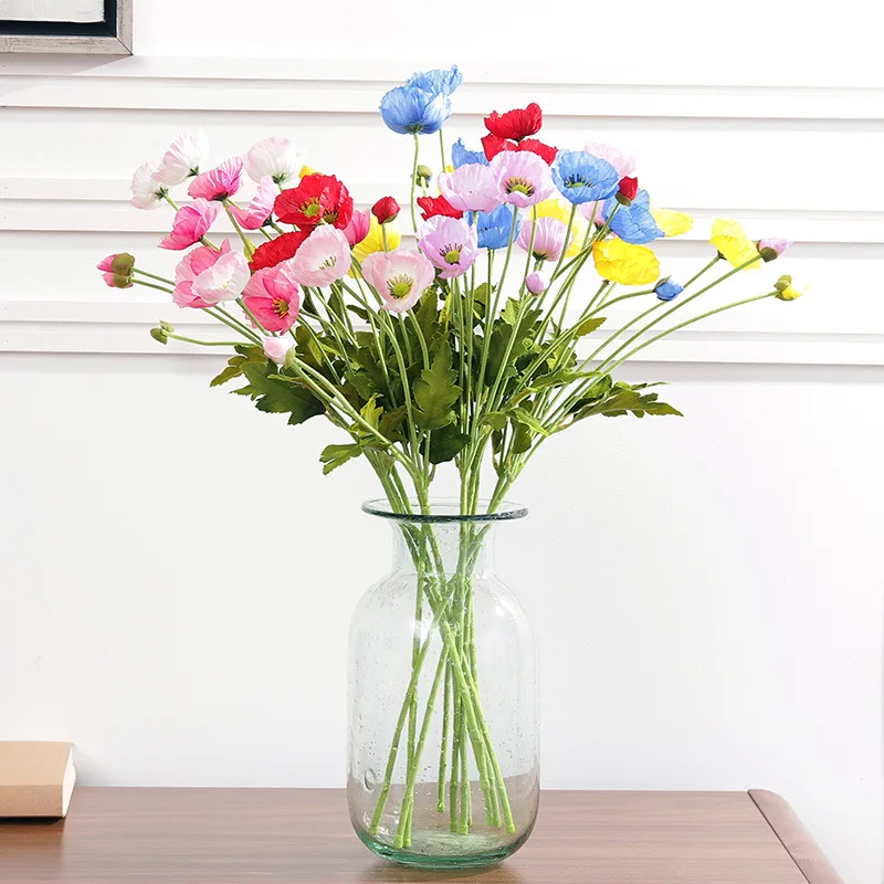 4 Head Artificial Flowers Popp - огляд і ціна Bonsai Garden Decor