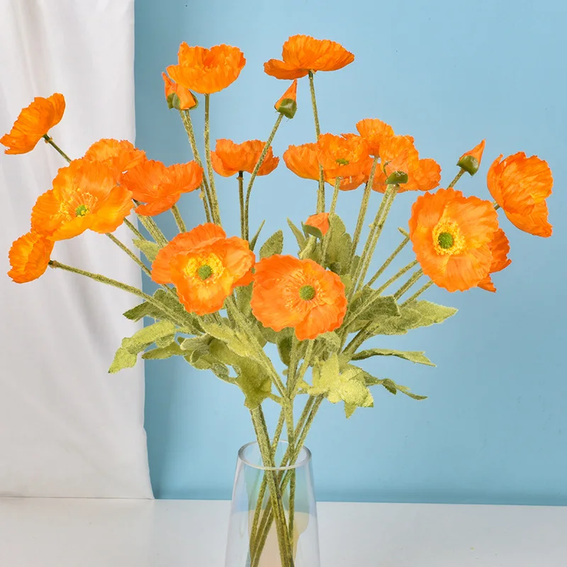 4 Head Artificial Flowers Popp - огляд і ціна Bonsai Garden Decor