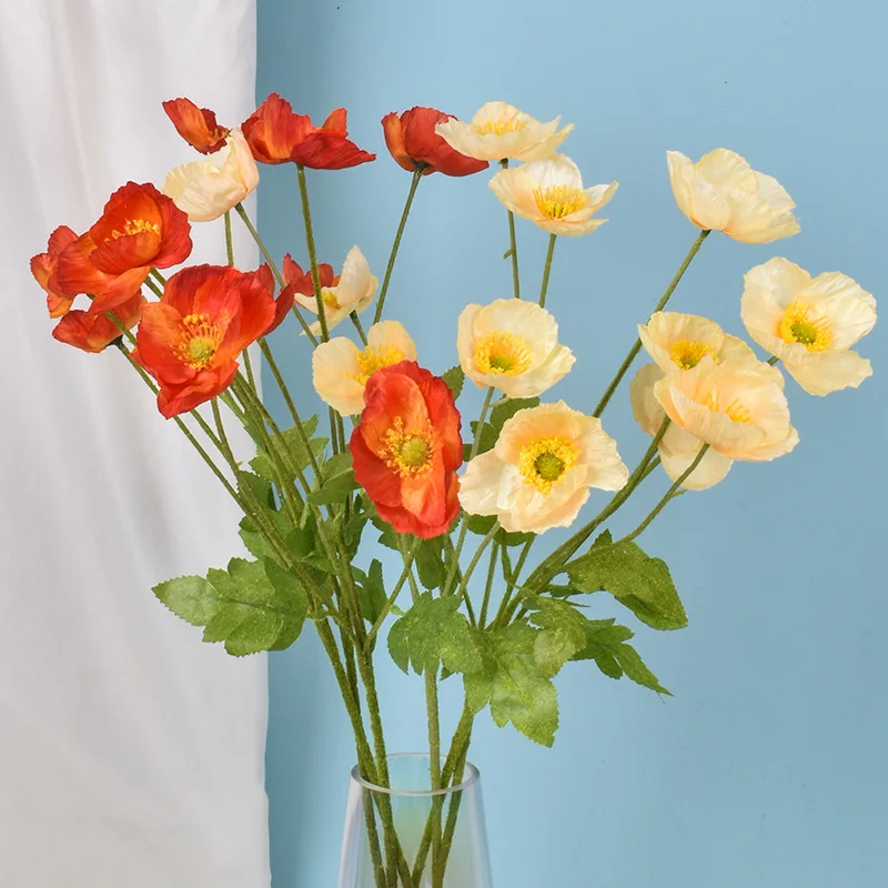 4 Head Artificial Flowers Popp - огляд і ціна Bonsai Garden Decor