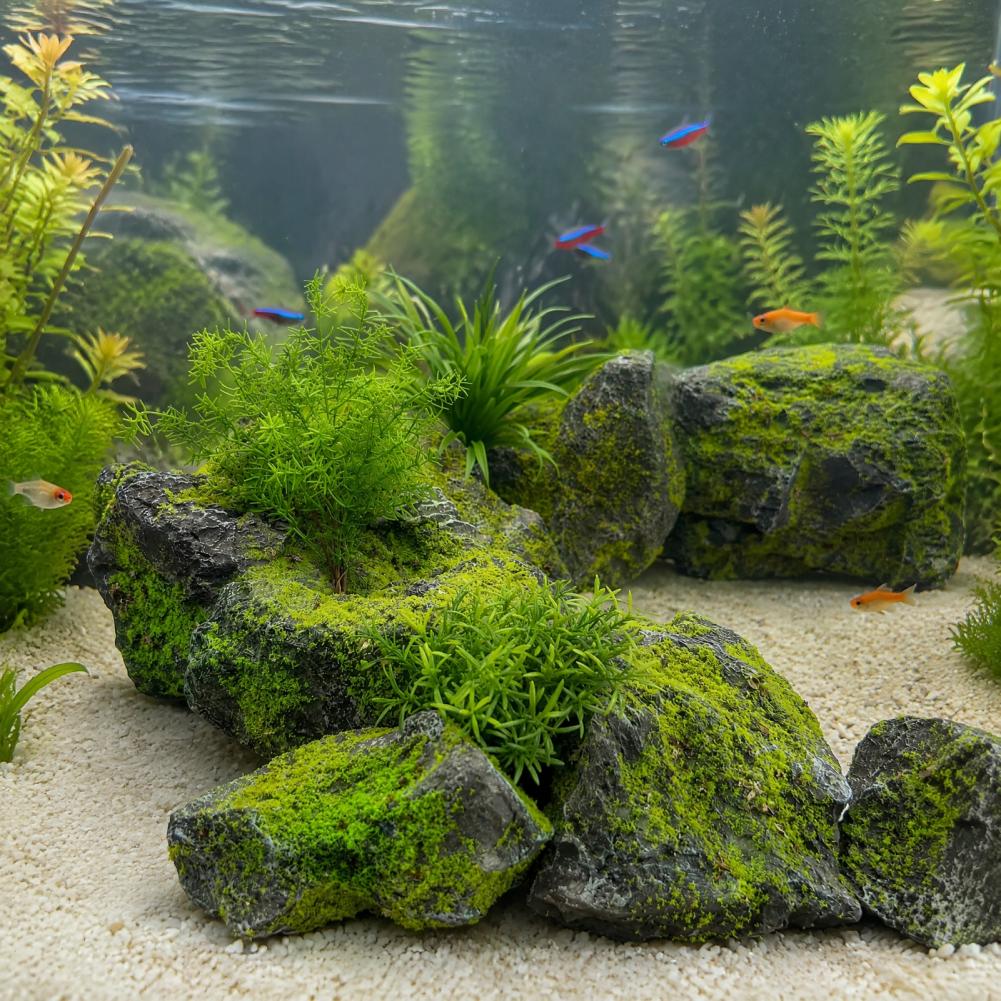 Artificial Moss Rocks for Land - огляд і ціна Bonsai Garden Backyard