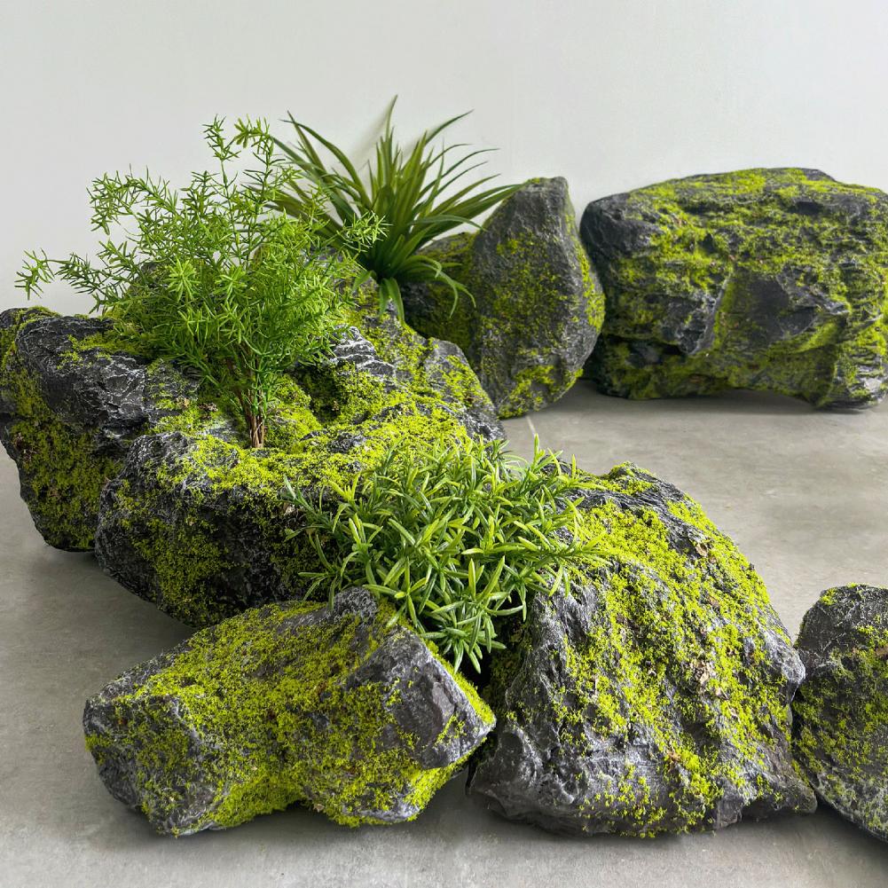 Artificial Moss Rocks for Land - огляд і ціна Bonsai Garden Backyard