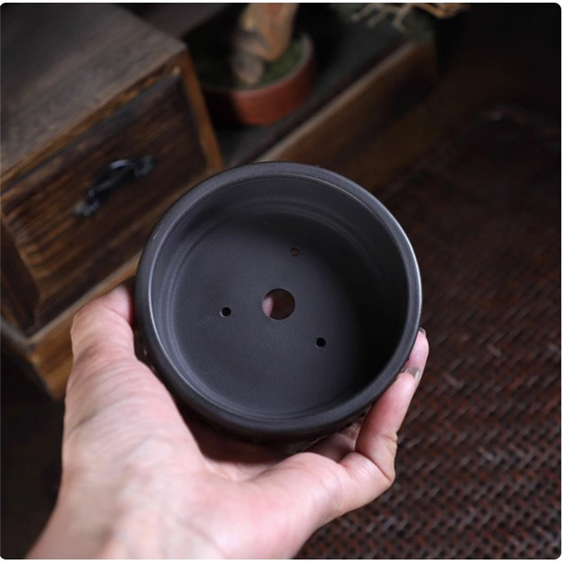 Ceramic Round Bonsai Pot, Drum - огляд і ціна Bonsai Garden With Sand