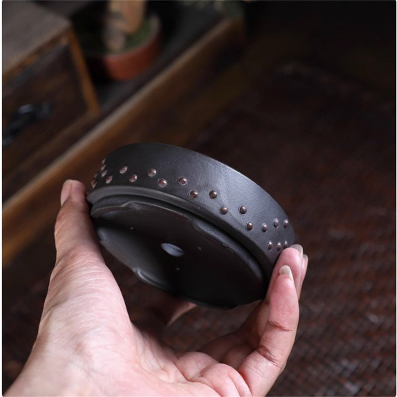 Ceramic Round Bonsai Pot, Drum - огляд і ціна Bonsai Garden With Sand
