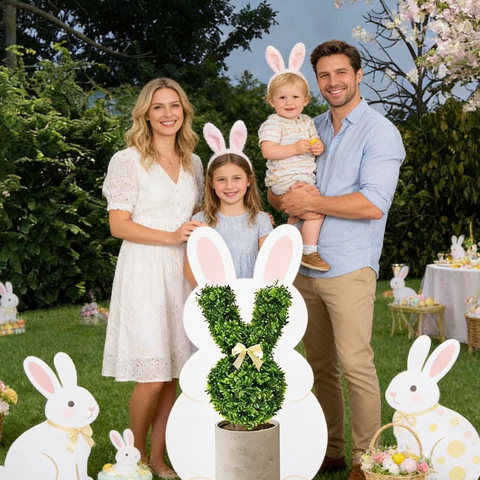 Easter Bunny Faux Tree Spring  - огляд і ціна Bonsai Garden Backyard