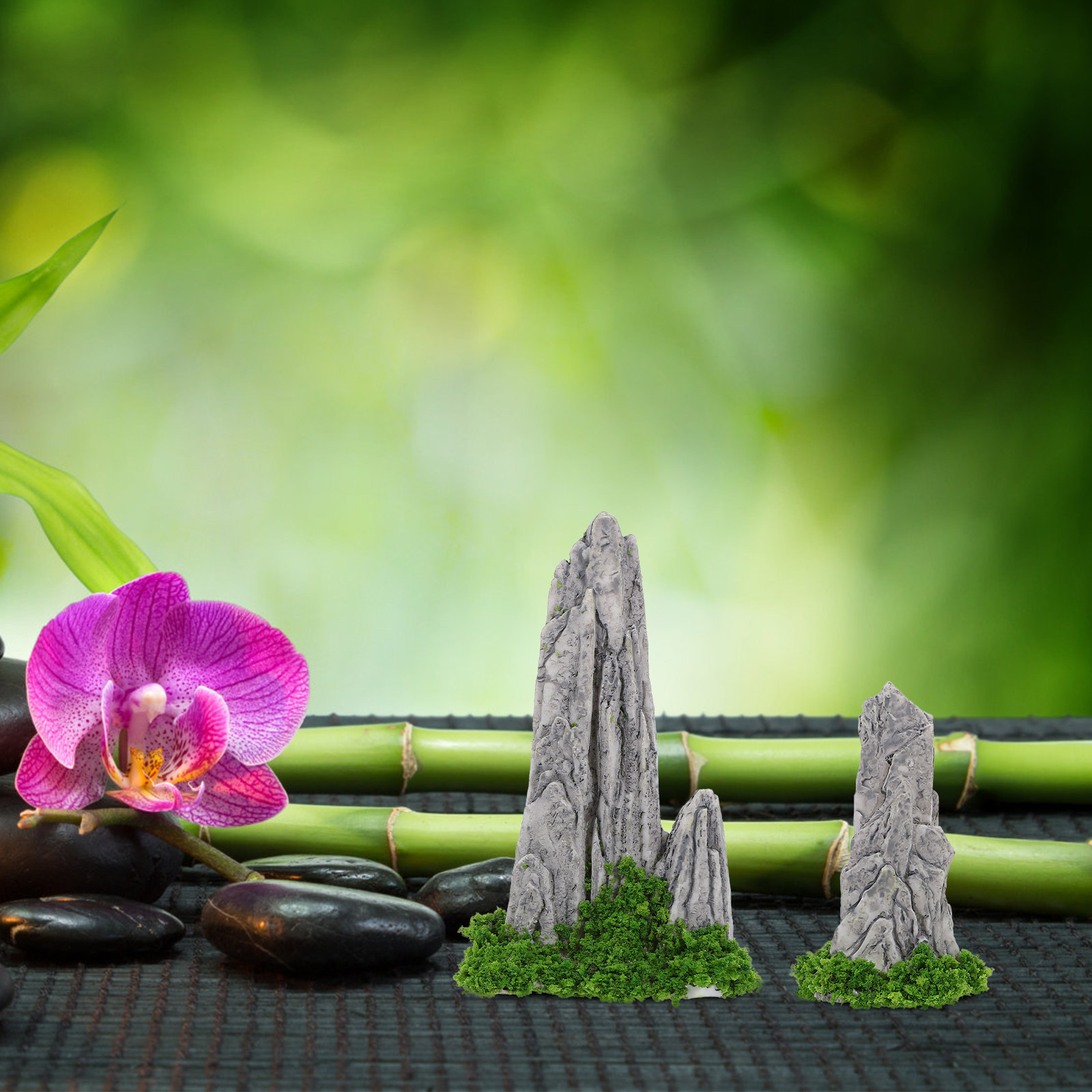 8Pcs Mini Resin Rockery Orname - огляд і ціна Bonsai Garden With Sand