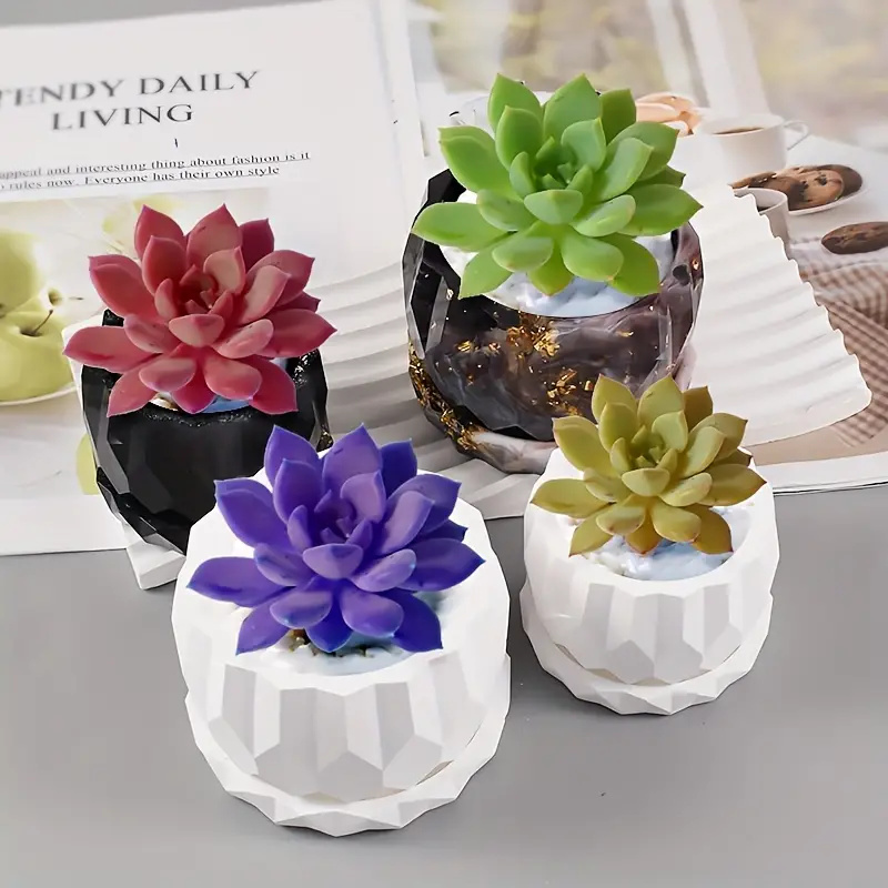 1 Set Silicone Planter Molds F - огляд і ціна Bonsai Garden Decor