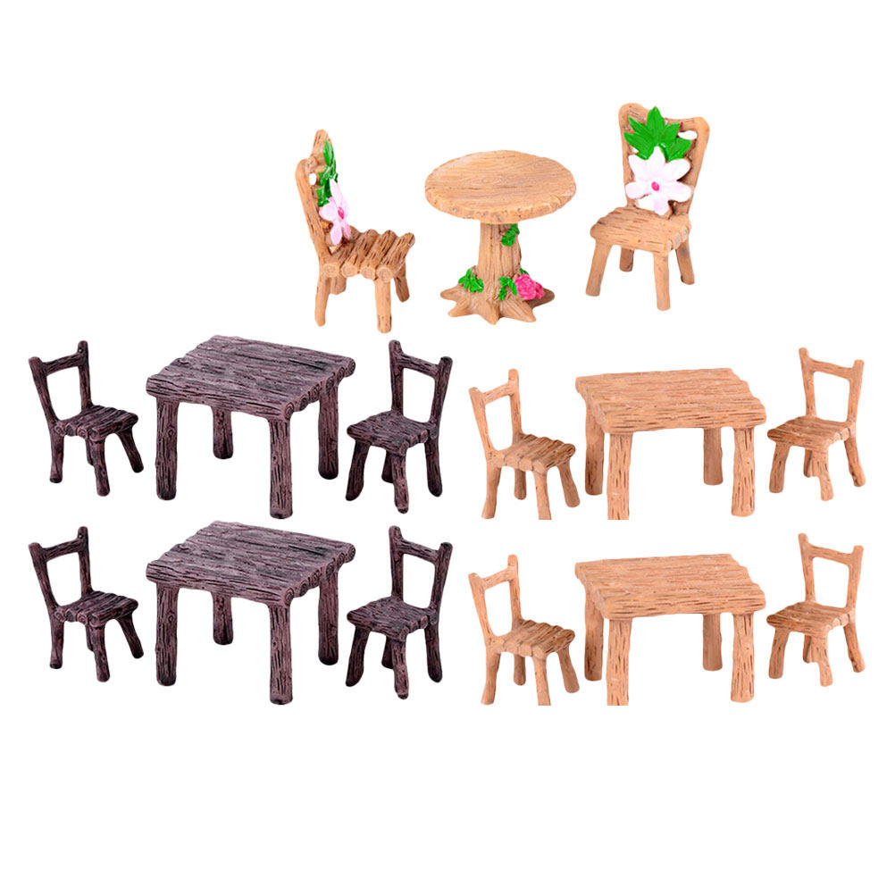 5Sets Resin Miniature Chair Ta - огляд і ціна Bonsai Garden Miniature